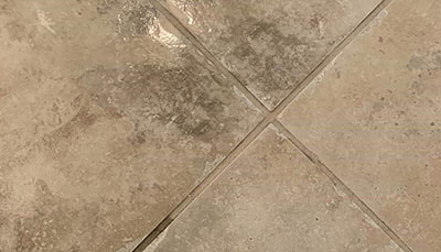 tile and grout close-up after cleaning