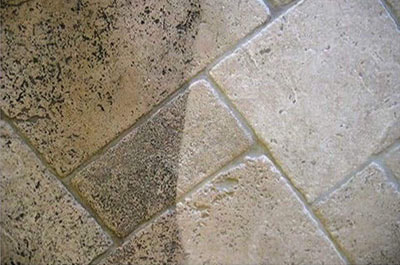 difference in tile grout before and after professional cleaning