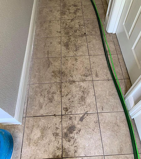 dirty tile before cleaning