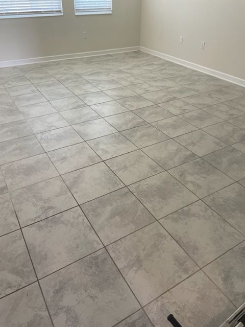 finish product floor tile cleaning
