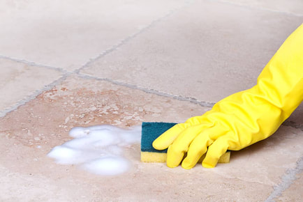 tile cleaning with sponge
