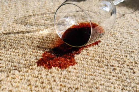 wine spilled on rug